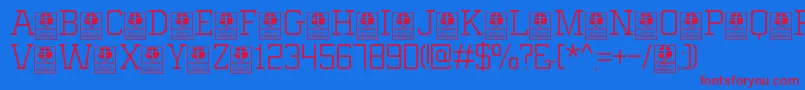 MixivaThinDemo Font – Red Fonts on Blue Background