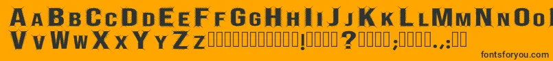 BebascentipedeRegular Font – Black Fonts on Orange Background