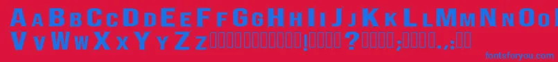 BebascentipedeRegular Font – Blue Fonts on Red Background