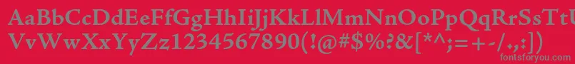 AjensonproBoldcapt Font – Gray Fonts on Red Background