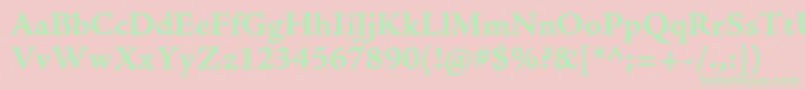 AjensonproBoldcapt Font – Green Fonts on Pink Background