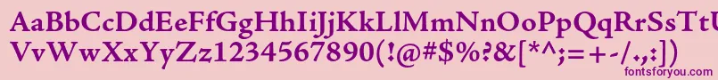 AjensonproBoldcapt Font – Purple Fonts on Pink Background