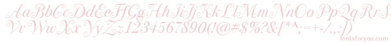 フォントBodoniSvtytwoswaItcTtBookit – ピンクのフォント