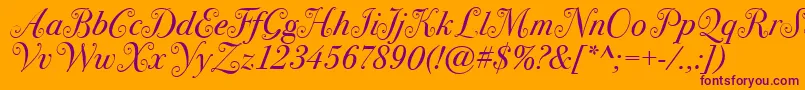 BodoniSvtytwoswaItcTtBookitフォントについての詳細 フォントBodoniSvtytwoswaItcTtBookit – オレンジの背景に紫のフォント