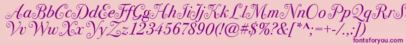 fuente BodoniSvtytwoswaItcTtBookit – Fuentes Moradas Sobre Fondo Rosa