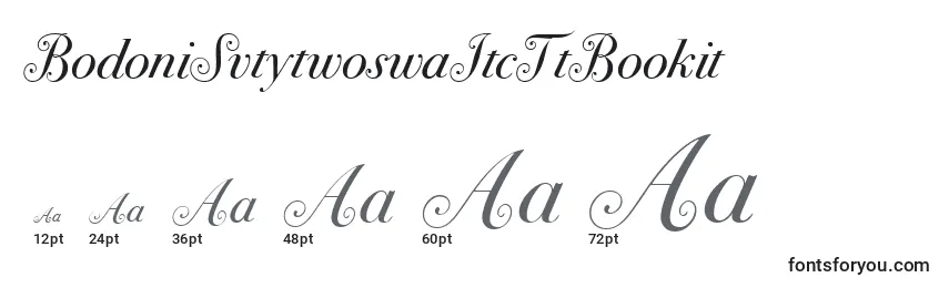 Размеры шрифта BodoniSvtytwoswaItcTtBookit