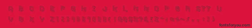 Demoncubicblockfont Font – Black Fonts on Red Background