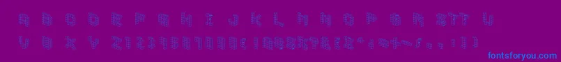 fuente Demoncubicblockfont – Fuentes Azules Sobre Fondo Morado