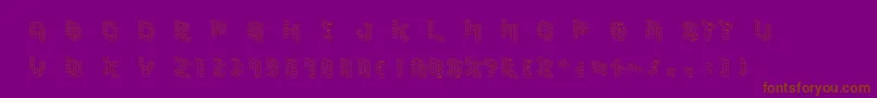 Demoncubicblockfont Font – Brown Fonts on Purple Background