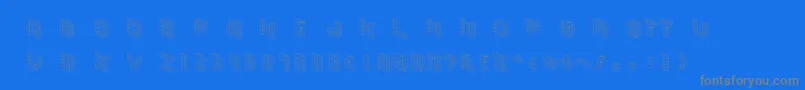 Шрифт Demoncubicblockfont – серые шрифты на синем фоне