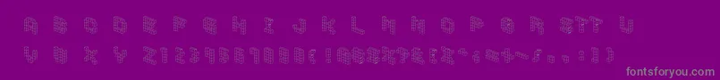 Demoncubicblockfont Font – Gray Fonts on Purple Background