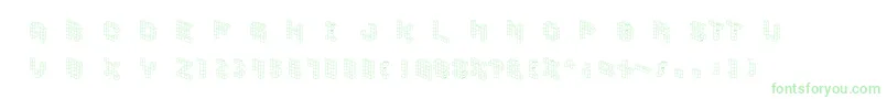 Demoncubicblockfont-fontti – vihreät fontit valkoisella taustalla