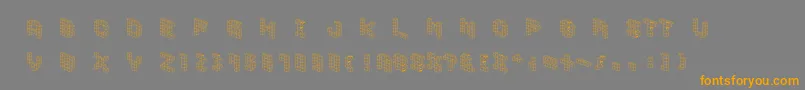 Шрифт Demoncubicblockfont – оранжевые шрифты на сером фоне