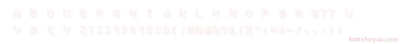Шрифт Demoncubicblockfont – розовые шрифты на белом фоне