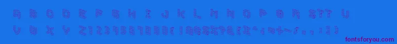 Шрифт Demoncubicblockfont – фиолетовые шрифты на синем фоне