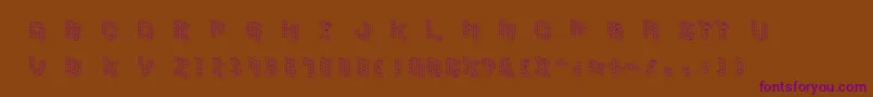 Demoncubicblockfont Font – Purple Fonts on Brown Background