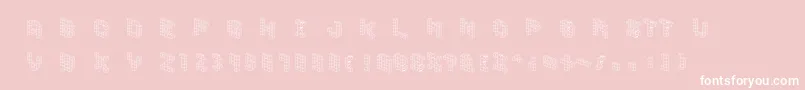 Demoncubicblockfont Font – White Fonts on Pink Background