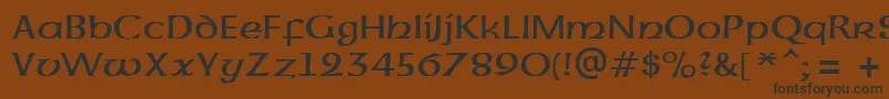 Шрифт UncialAtt – чёрные шрифты на коричневом фоне