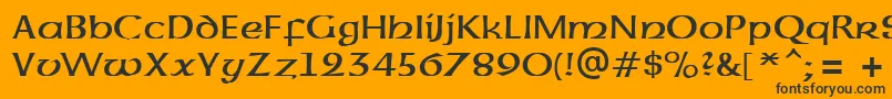 Weitere Informationen zur UncialAtt-Schriftart UncialAtt-Schriftart – Schwarze Schriften auf orangefarbenem Hintergrund