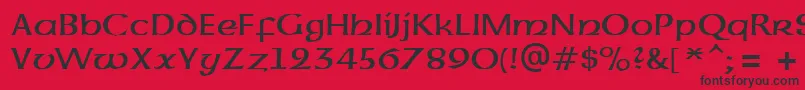 UncialAtt Font – Black Fonts on Red Background