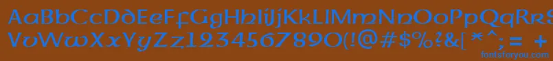 UncialAtt Font – Blue Fonts on Brown Background