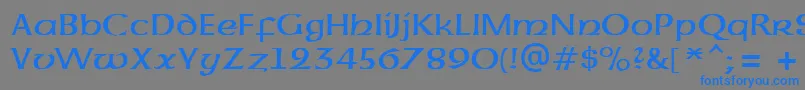UncialAtt-Schriftart – Blaue Schriften auf grauem Hintergrund