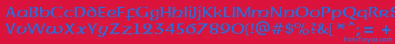 UncialAtt Font – Blue Fonts on Red Background