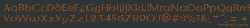 Weitere Informationen zur UncialAtt-Schriftart UncialAtt-Schriftart – Braune Schriften auf schwarzem Hintergrund