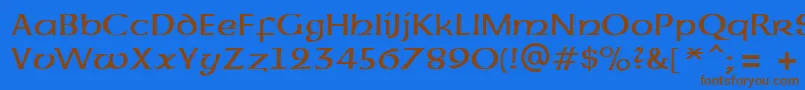 UncialAtt Font – Brown Fonts on Blue Background