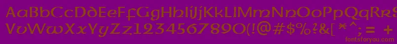 UncialAtt Font – Brown Fonts on Purple Background