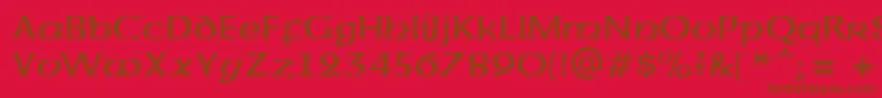 Weitere Informationen zur UncialAtt-Schriftart UncialAtt-Schriftart – Braune Schriften auf rotem Hintergrund