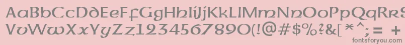 UncialAtt Font – Gray Fonts on Pink Background