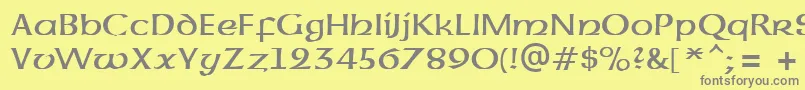 Шрифт UncialAtt – серые шрифты на жёлтом фоне