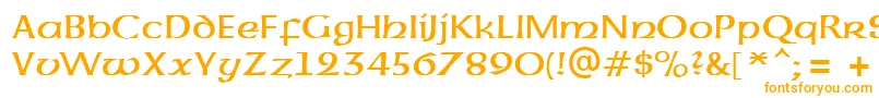 Шрифт UncialAtt – оранжевые шрифты