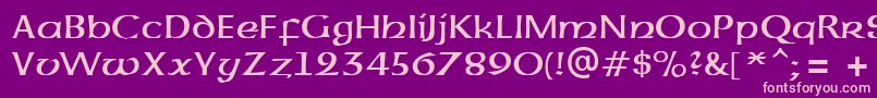 UncialAtt Font – Pink Fonts on Purple Background