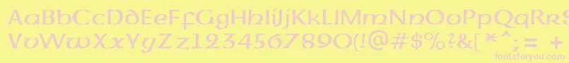 UncialAtt Font – Pink Fonts on Yellow Background