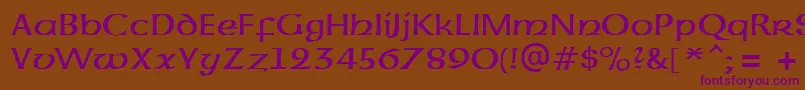 UncialAtt Font – Purple Fonts on Brown Background