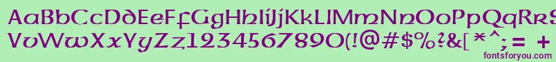 UncialAtt Font – Purple Fonts on Green Background