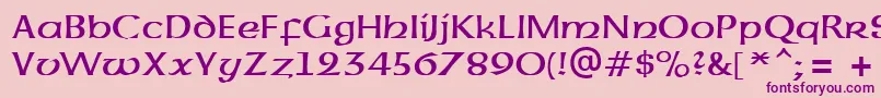 Weitere Informationen zur UncialAtt-Schriftart UncialAtt-Schriftart – Violette Schriften auf rosa Hintergrund