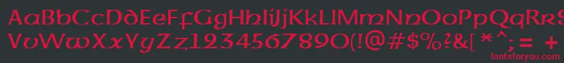 UncialAtt Font – Red Fonts on Black Background