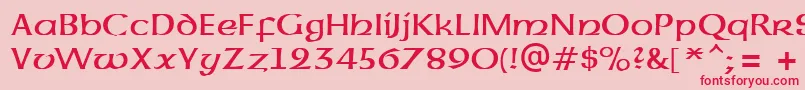 UncialAtt-Schriftart – Rote Schriften auf rosa Hintergrund