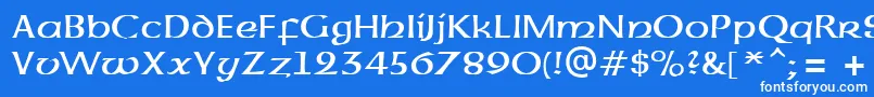 UncialAtt Font – White Fonts on Blue Background