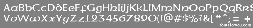 UncialAtt-Schriftart – Weiße Schriften auf grauem Hintergrund