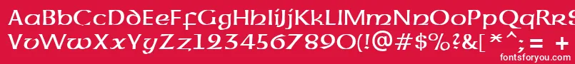 UncialAtt Font – White Fonts on Red Background