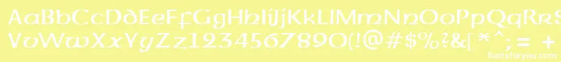 UncialAtt Font – White Fonts on Yellow Background