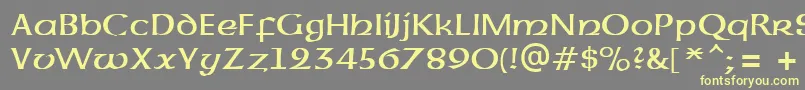 UncialAtt-Schriftart – Gelbe Schriften auf grauem Hintergrund