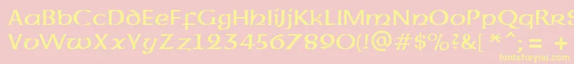 UncialAtt Font – Yellow Fonts on Pink Background