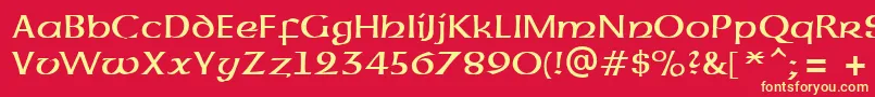 UncialAtt Font – Yellow Fonts on Red Background