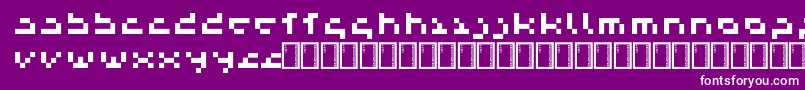 フォントSendaiSmallprint – 紫の背景に白い文字