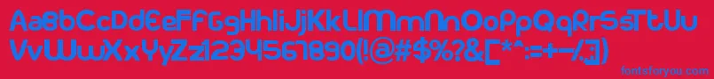 Kodakku Font – Blue Fonts on Red Background